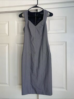 🌼 Express Gray Midi Sheath Dress Rockabilly style Dress Curve Hugging